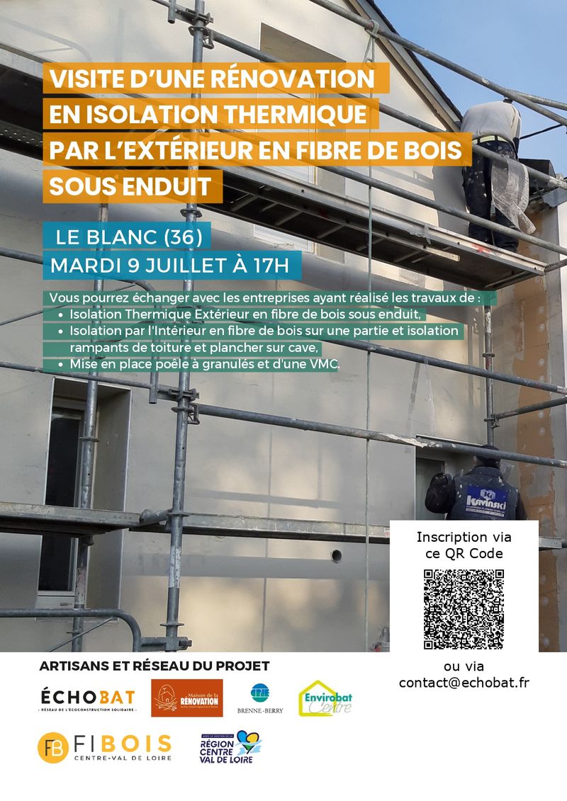 Affiche - Visite de chantier ÉCHOBAT - Le Blanc 9.07.2024